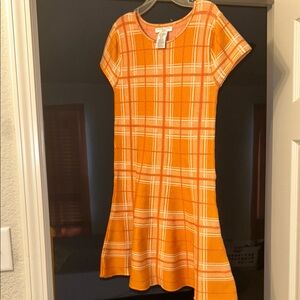 Sincerely Jules Orange Plaid Top
